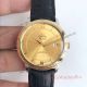 Best Omega De Ville Gold Roman Dial Black Leather Fake Watches For Mens(8)_th.jpg